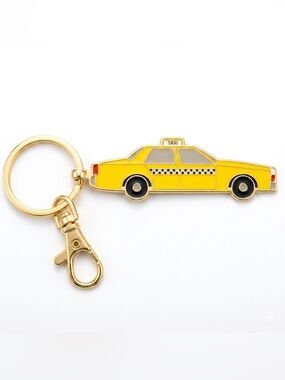 NWT NYC Yellow Taxi Keychain Bag Charm